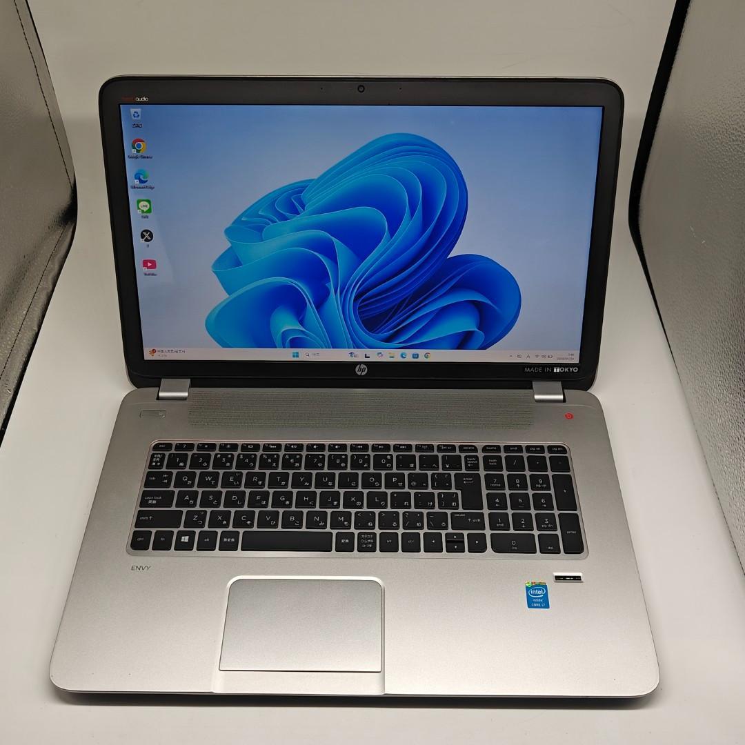 【HP】Envy 高速i7 SSD256GB 8GB 17.3インチノートPC