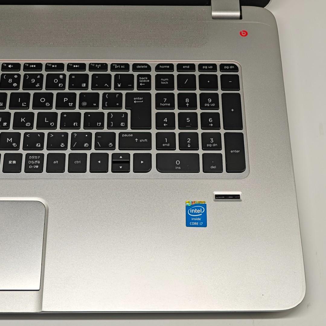 【HP】Envy 高速i7 SSD256GB 8GB 17.3インチノートPC