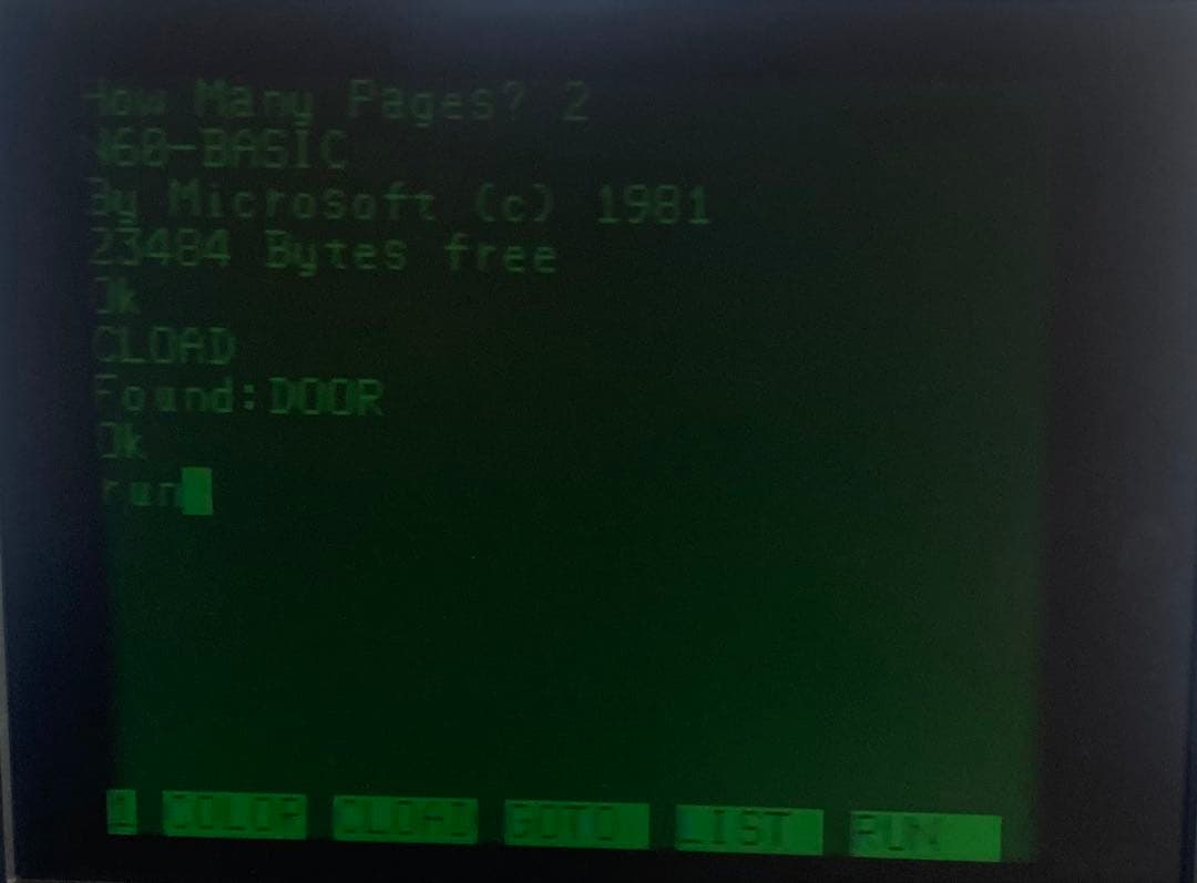 PC-6001（32K）,mk2 ドアドアmk2（テープ版）