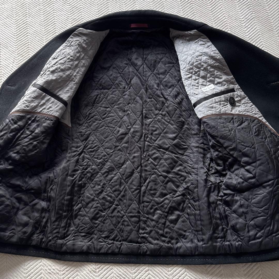 こうポールスミス　ピーコートM 黒　裏キルティング