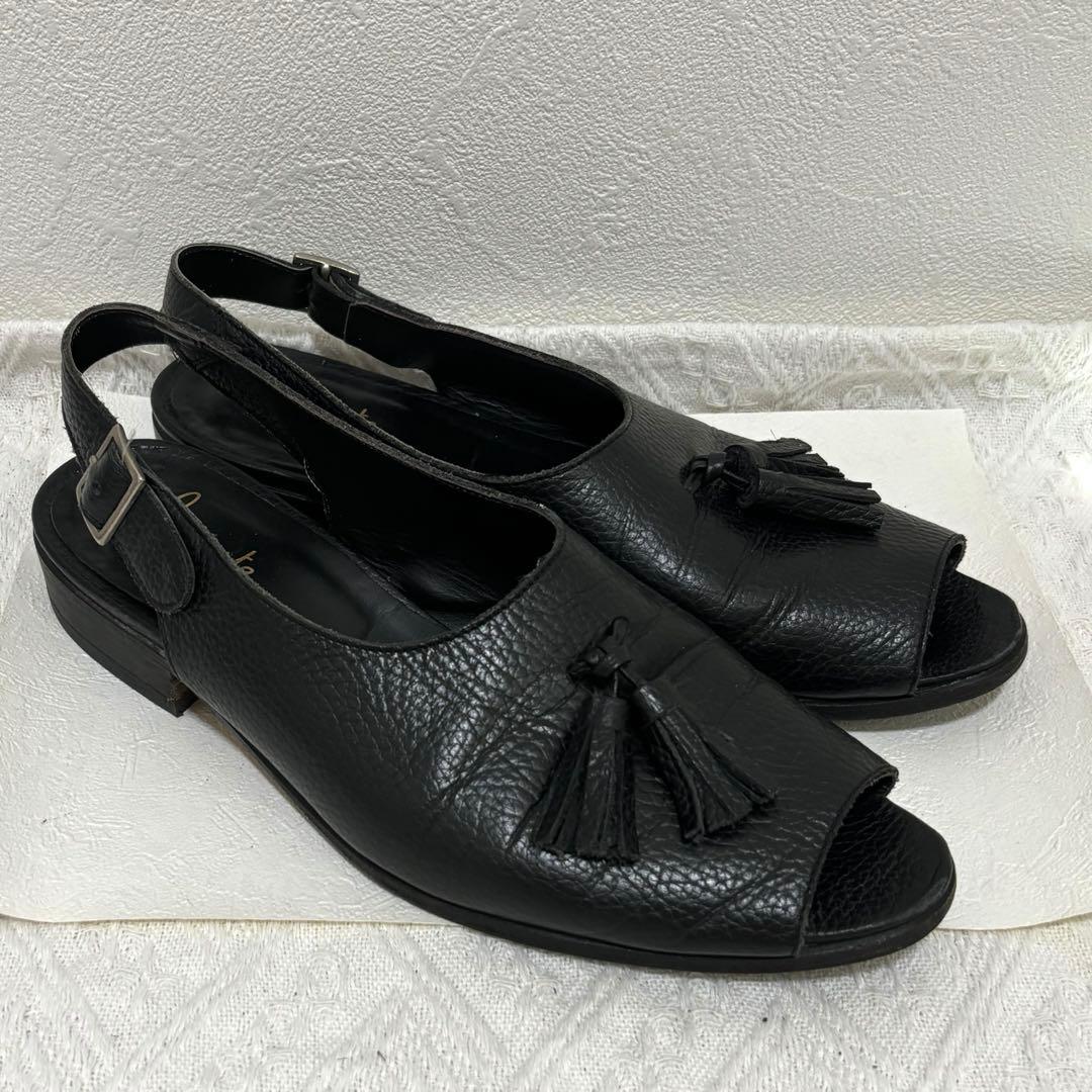 FERRANTE (フェランテ) タッセル レザーサンダル 革靴イタリア製　5