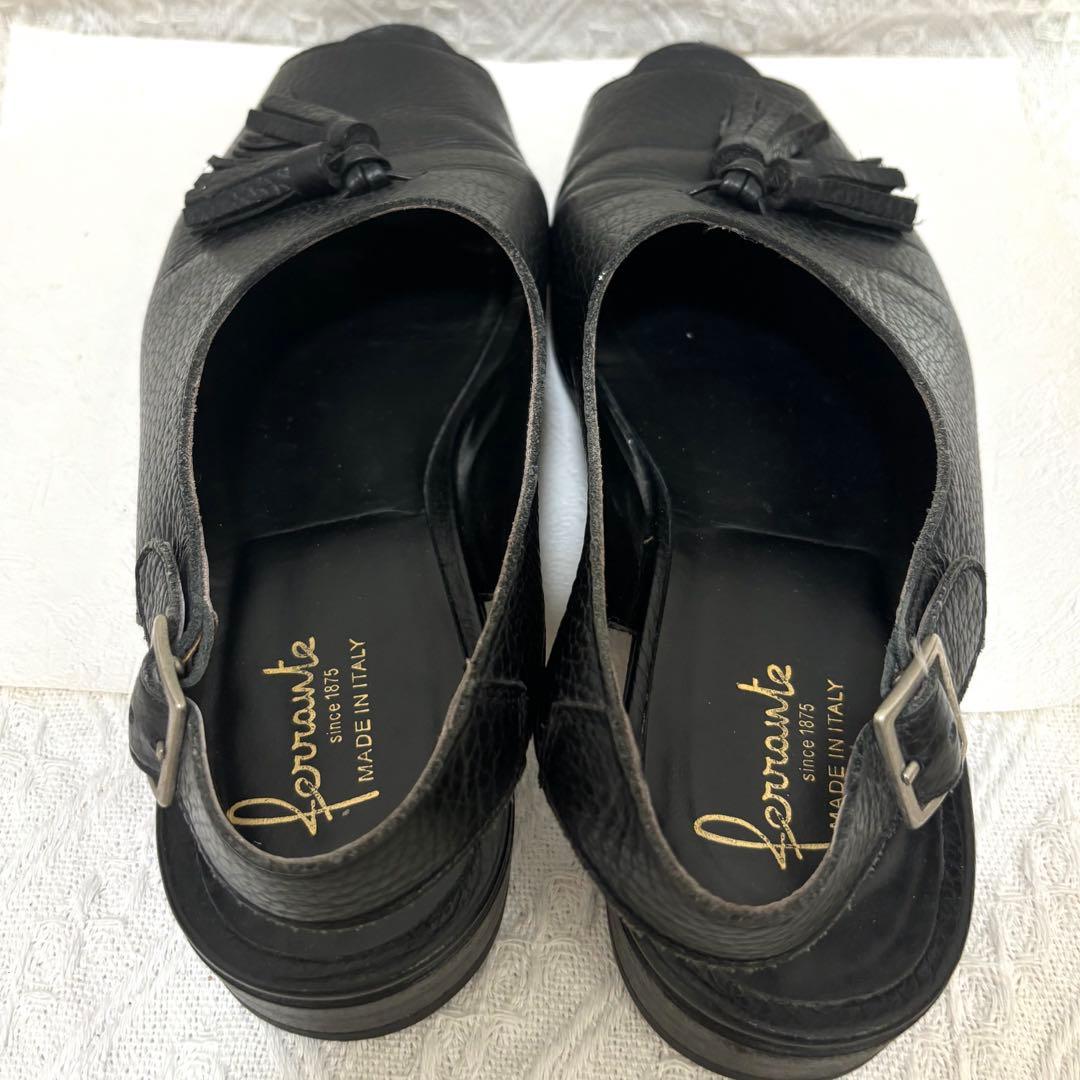 FERRANTE (フェランテ) タッセル レザーサンダル 革靴イタリア製　5