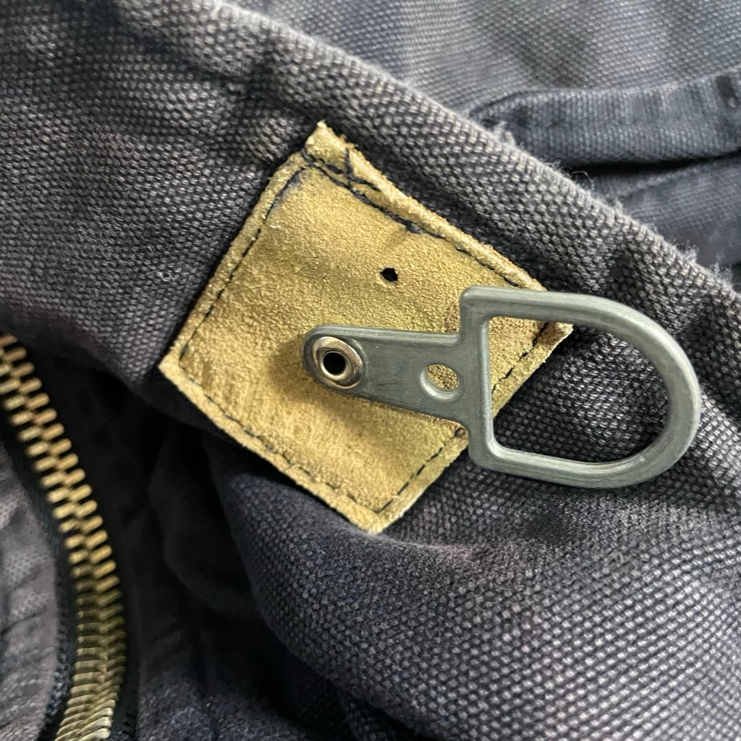 90's ヴィンテージ ダック ファイヤーマンジャケット 短丈 茄子紺 L