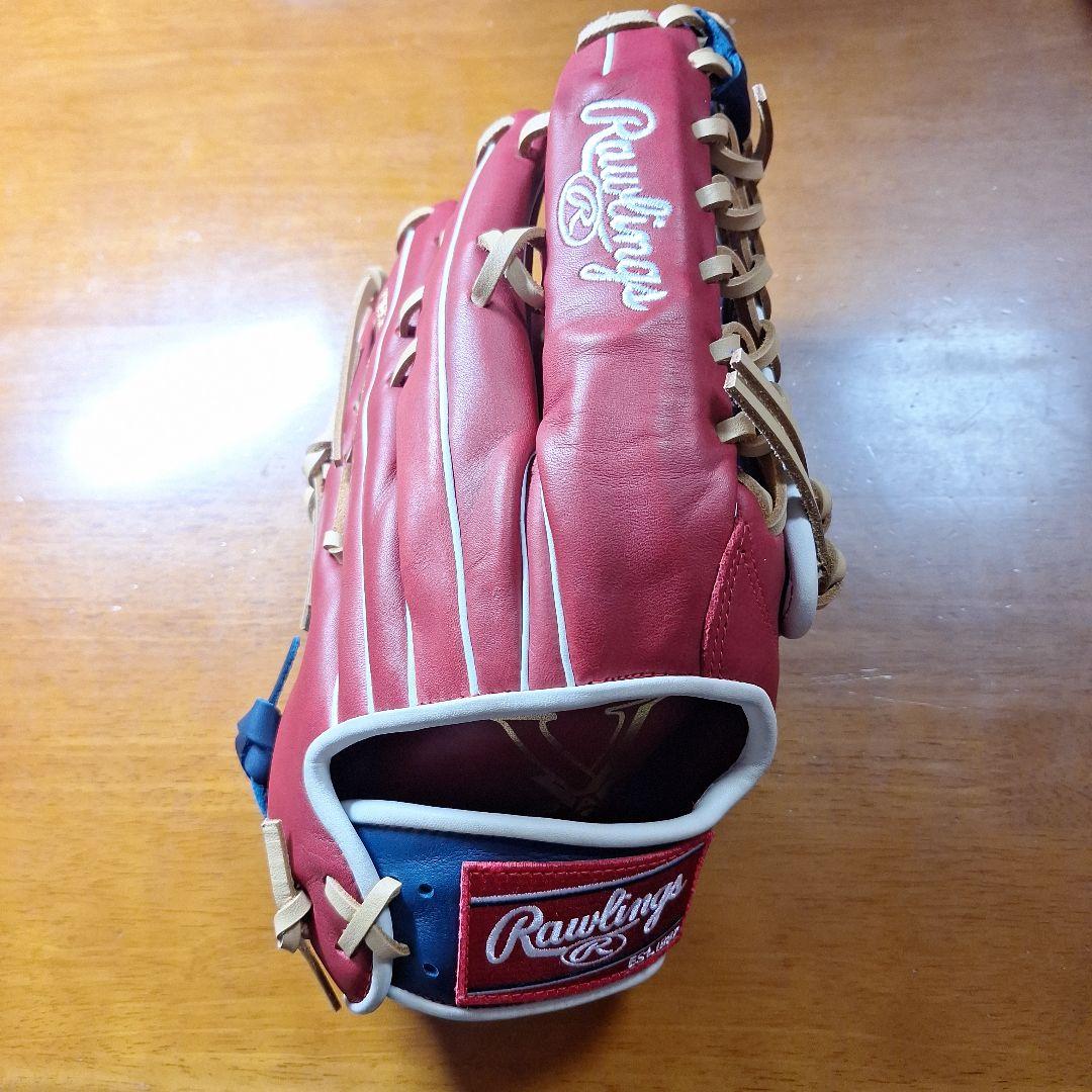 Rawlings R2G 軟式グローブ 赤/紺　外野用 ケース付き