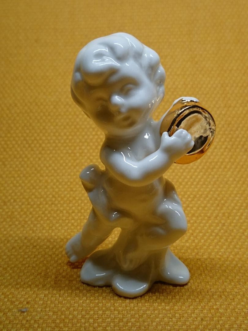 人形　天使　音楽隊　陶器　オブジェ　置物　インテリア　工芸品　美術品　A3076