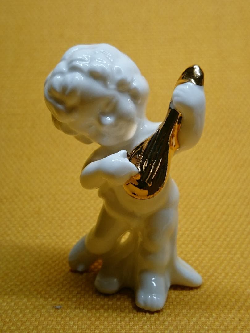 人形　天使　音楽隊　陶器　オブジェ　置物　インテリア　工芸品　美術品　A3076