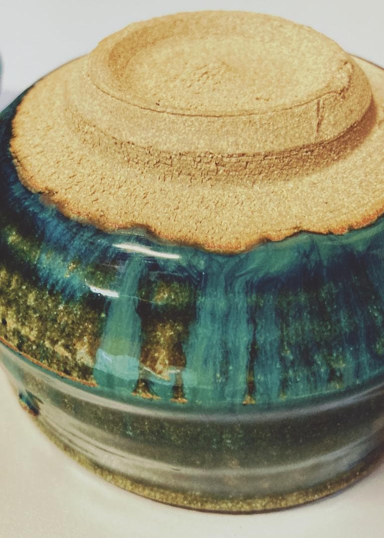 【値下げ】【未使用6客】 熊谷保興 上野焼 緑釉 向付