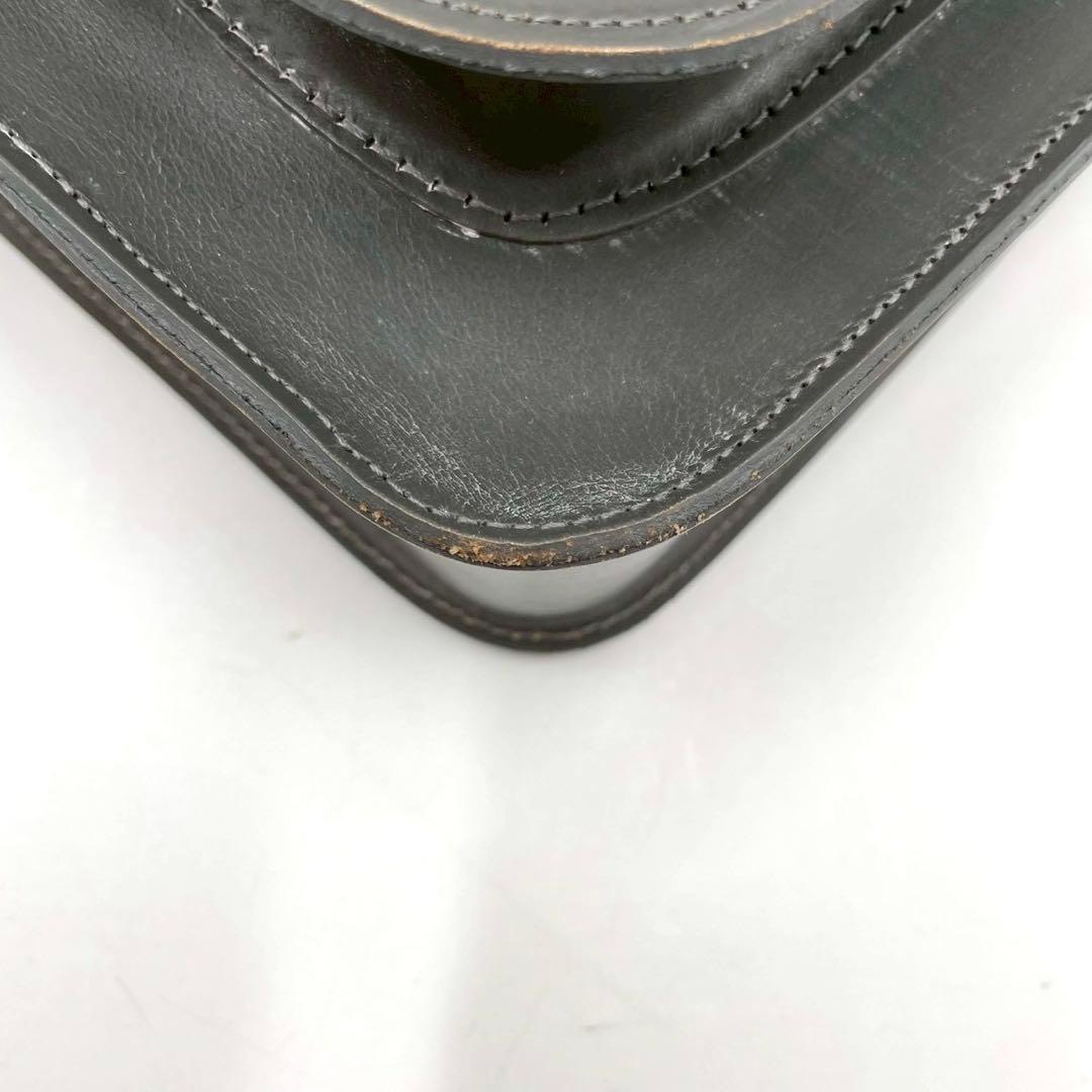 【極美品】GLEN グレンロイヤル ショルダーバッグ グレー レザー