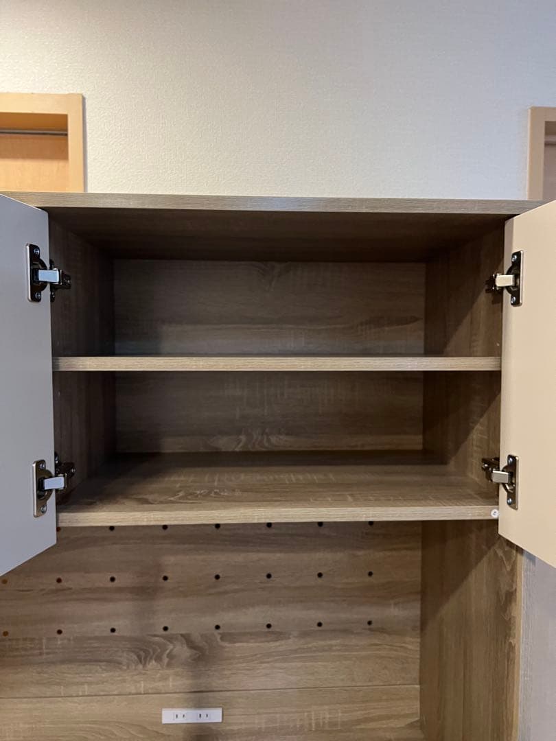 【ぴり様】食器棚 バイカラー レンジボード 幅90cm