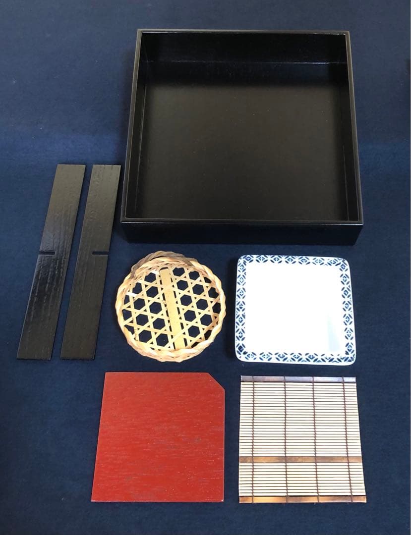 《R》未使用品 松花堂弁当 5客揃い 木箱　260108き1