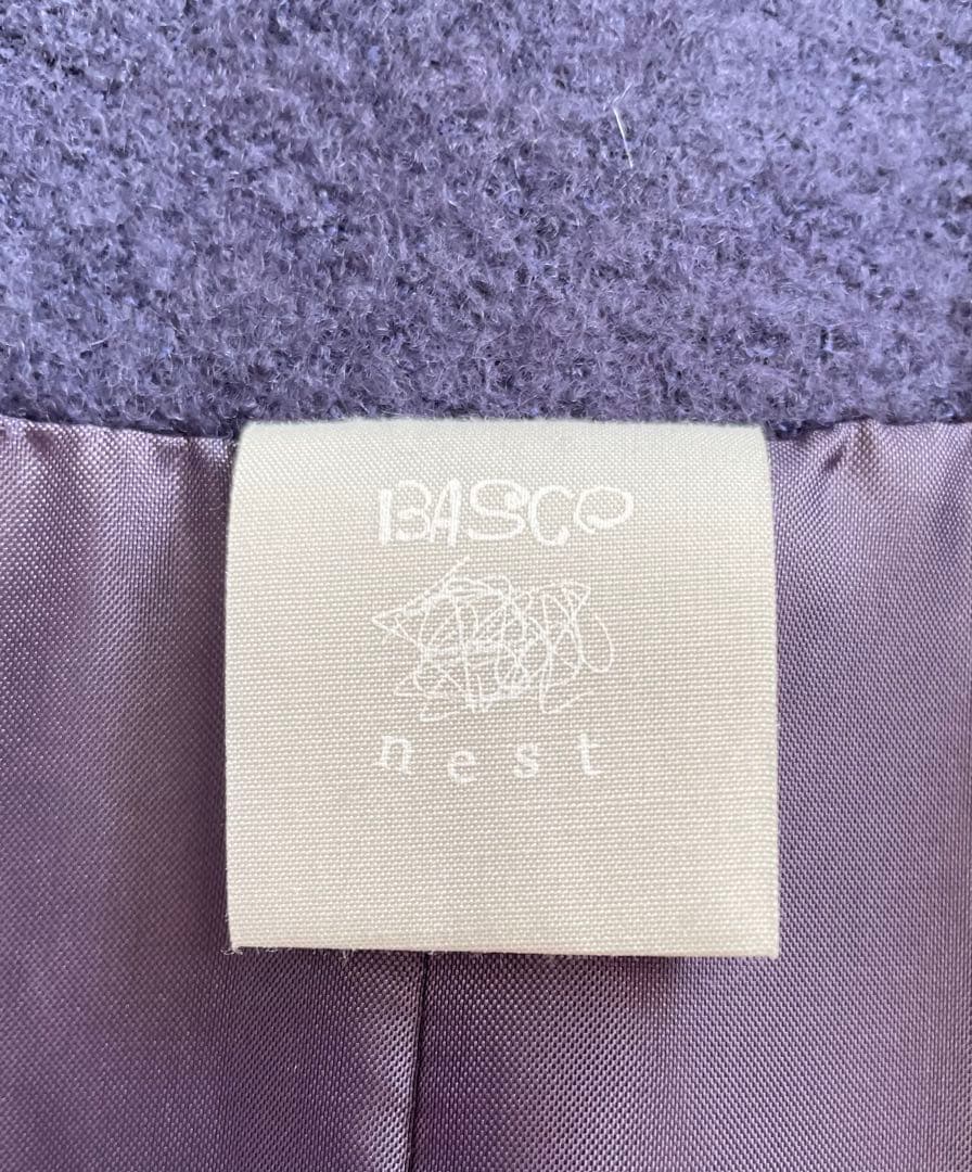 【Basco/バスコ】ラベンダー色のチャリカコート　圧縮ウール