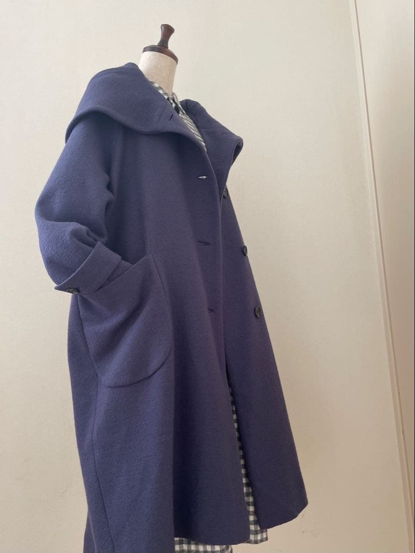 【Basco/バスコ】ラベンダー色のチャリカコート　圧縮ウール