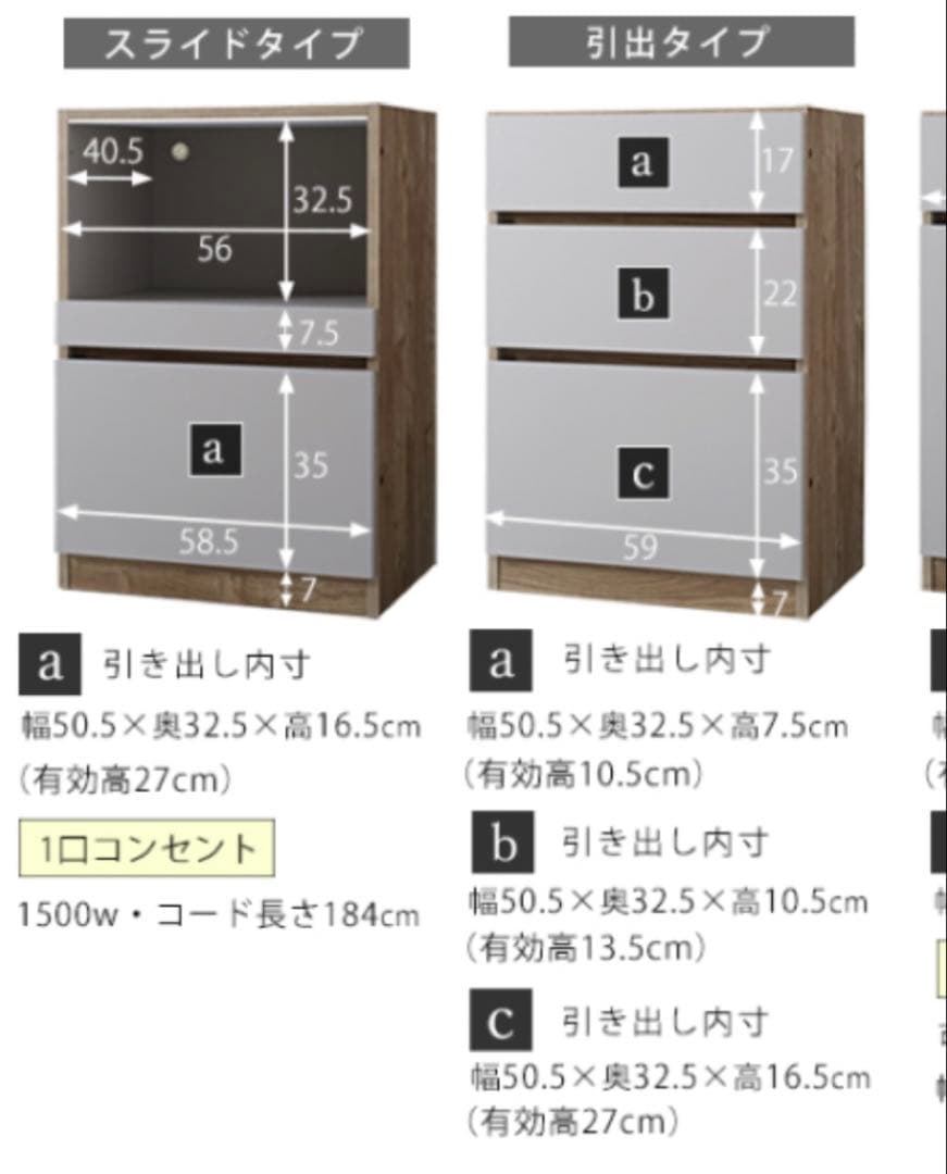 【送料込】Atom カップボード　キッチンボード＋ゴミ箱セット