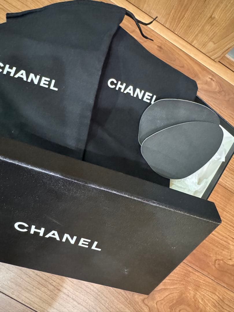 CHANELツイードバレエシューズ靴24