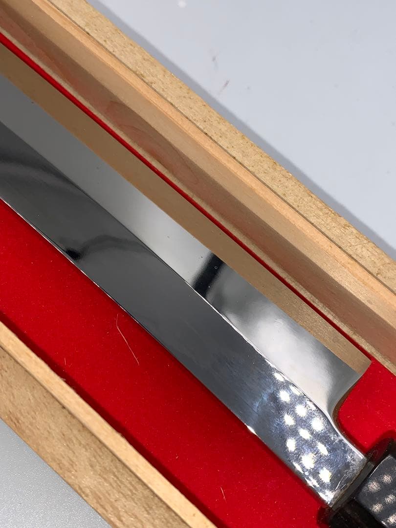 新品　池田辰夫「堺一文字忠國 本焼 柳刃包丁（無銘・鏡面仕上げ）