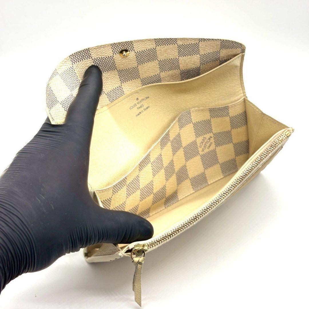 花*※様 ルイヴィトン　長財布 ポルトフォイユ エミリー ダミエ アズール チェ