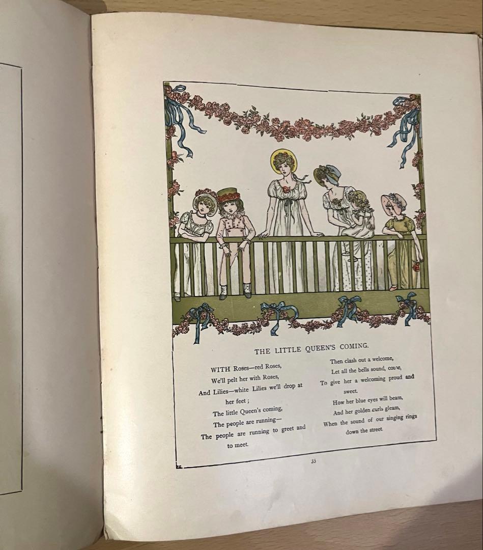NO.418 稀少 古書　アンティーク洋書 絵本　ケイト グリーナウェイ 童謡
