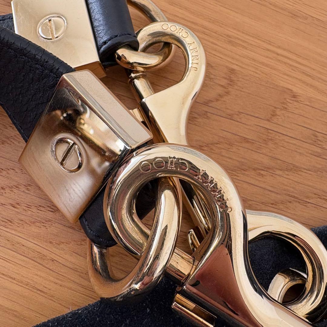 Jimmy Choo スエードレザー ショルダーバッグ