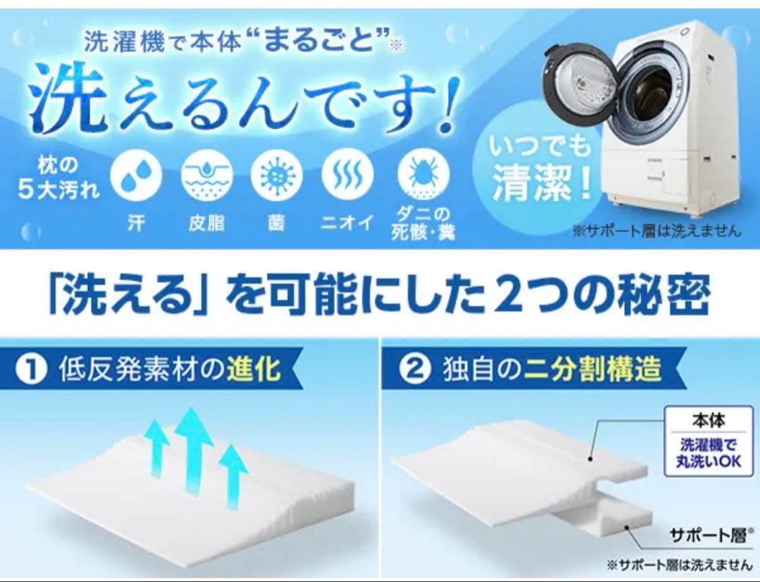 【極美品】セブンスピロー ウルトラフィット～洗えるプラス～　シングル