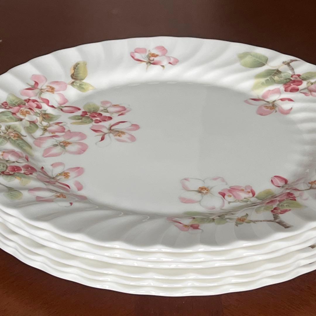 【黒壺美品】英国製　ウェッジウッド★アップルブロッサム★ディナー皿　６枚