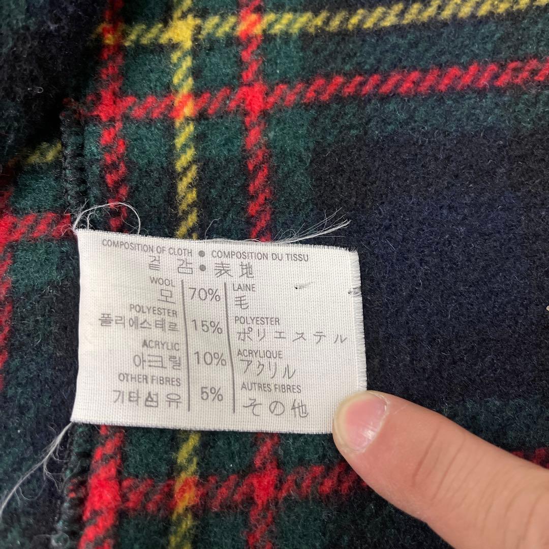 グローバーオール gloverall 英国製 チェック ダッフルコート 38