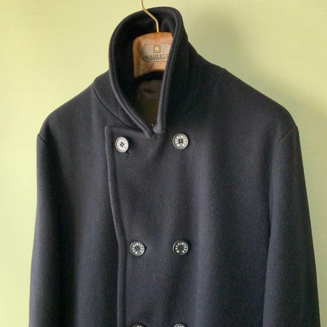 美品 MACKINTOSH マッキントッシュ ピーコート40ウール英国製ネイビー