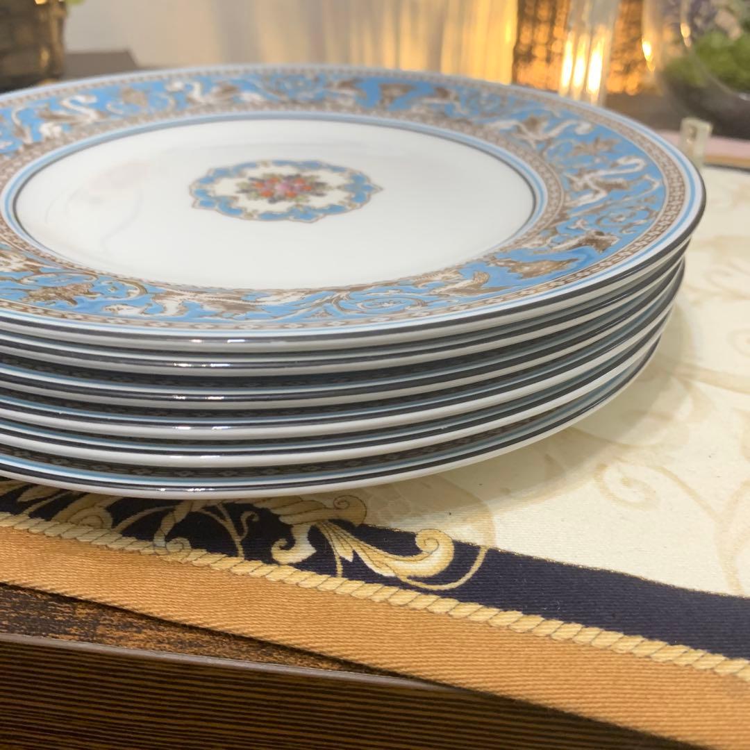 ウェッジウッド フロレンティーン　ターコイズ　20.5cmデザートプレート6枚