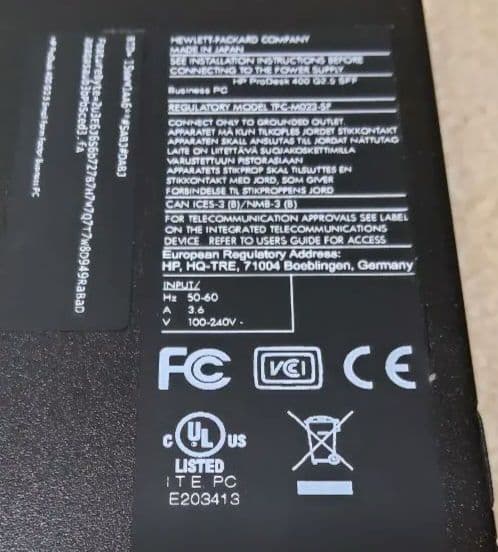 Windowsデスクトップ HP ProDesk400 Corei3 8GB MSOffice Win11