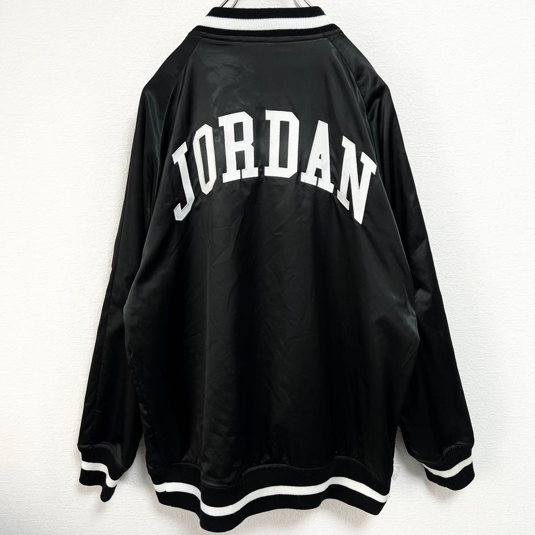 【カッズー】ナイキ ジョーダン✨️サテンジャケット　スタジャン　刺繍ロゴ