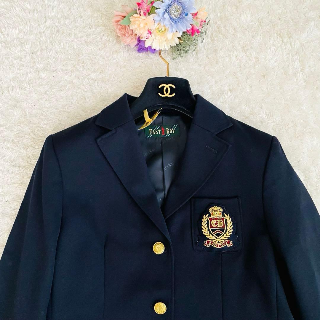 美品✨イーストボーイ♡紺ブレジャケット　エンブレム　金ボタン　M