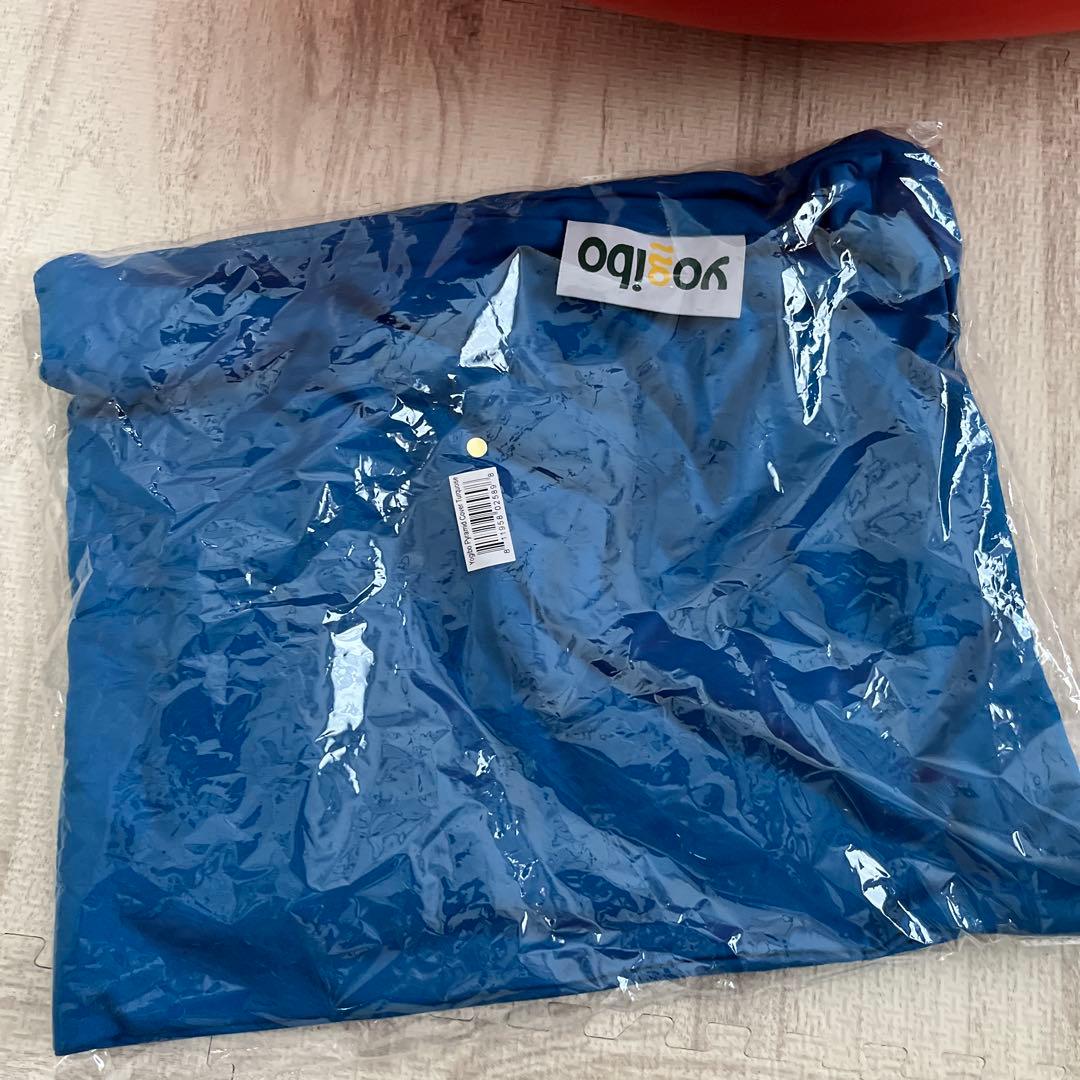 ヨギボーテトラ　オレンジ ビーズクッション yo160 ブルーカバー付き