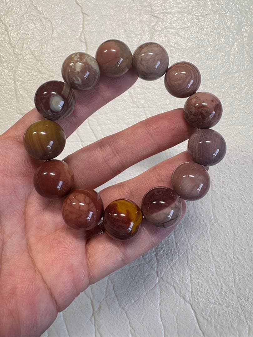 ♡艶々♡15ミリ後半　高品質　ピンクアラシャン瑪瑙　ブレスレット