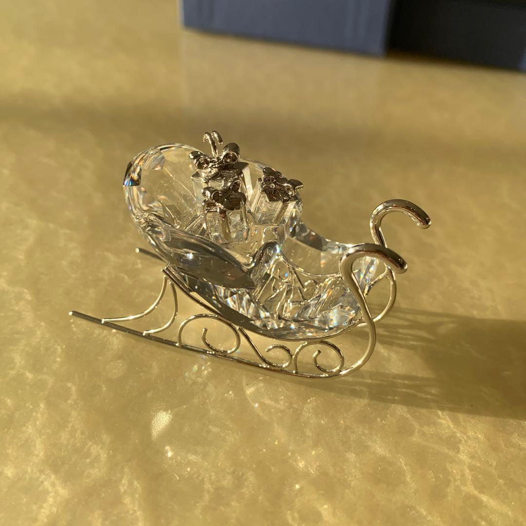 スワロフスキー クリスマス　オーナメント　ソリ　SWAROVSKI 置物