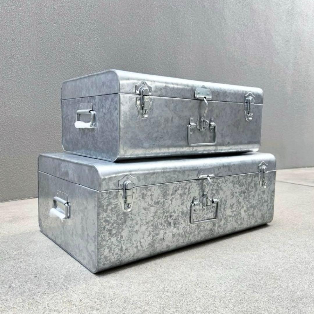 未使用✴︎ビンテージ シルバー トランク コンラン アルミケース 大 スチール