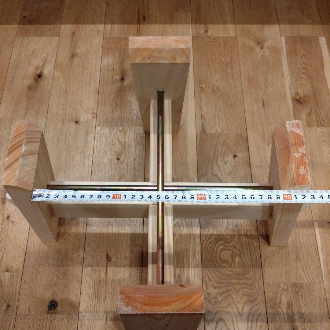 ナガノ産業 餅つき 石臼用木台 高さ36cm