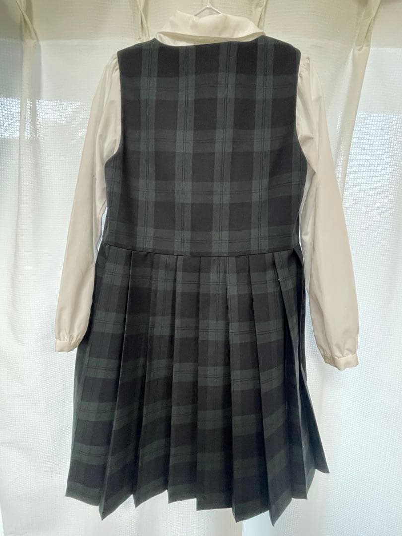 グリーンレーベルリラクシング フォーマル チェック ワンピース セット 135