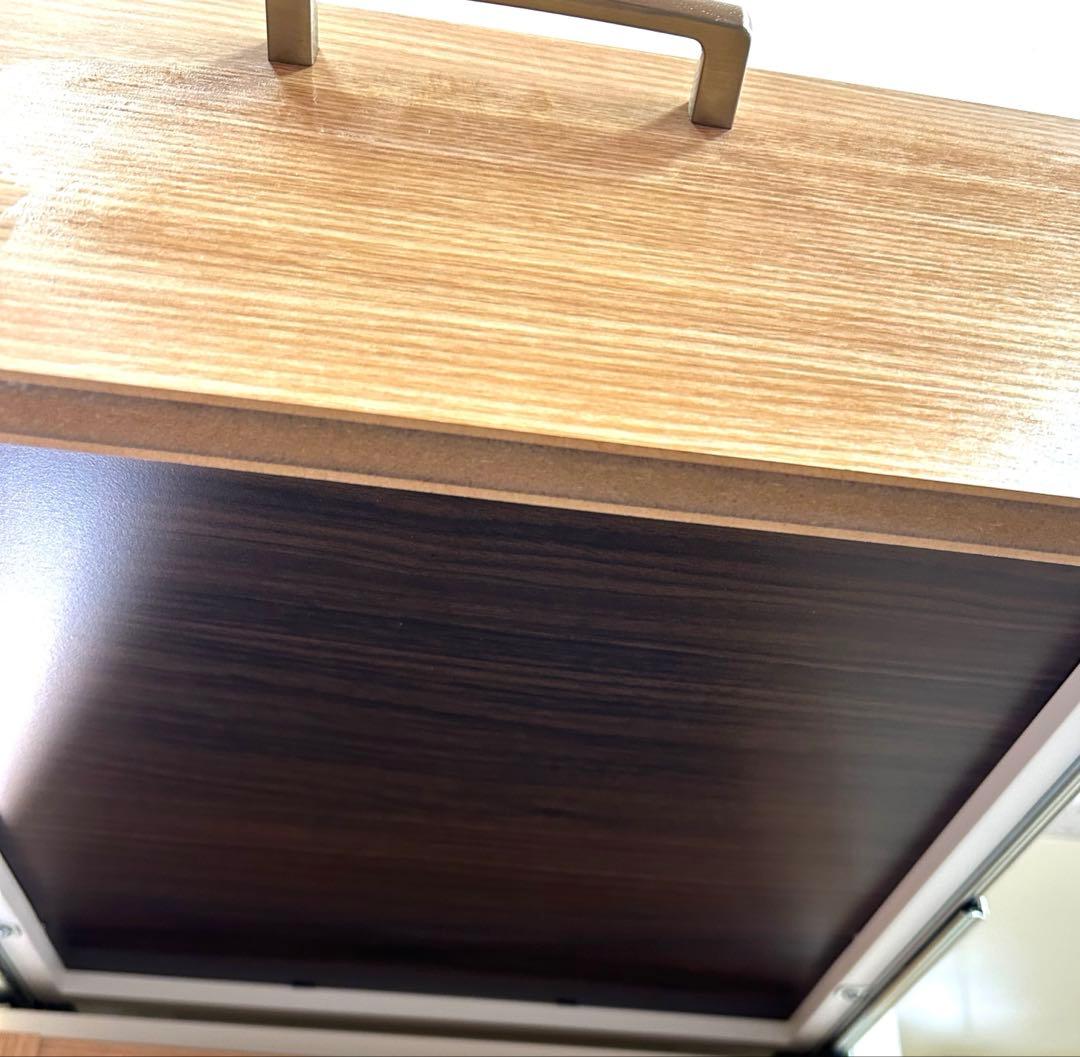 レンジボード コンセント付き モダンキッチン収納キャビネット ガラス扉付き 美品