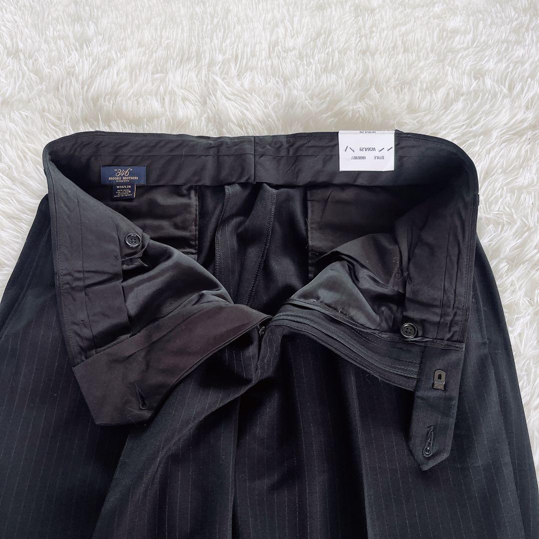 新品タグ付き✨【ブルックスブラザーズ】スーツ 黒 ストライプ 上40下W36