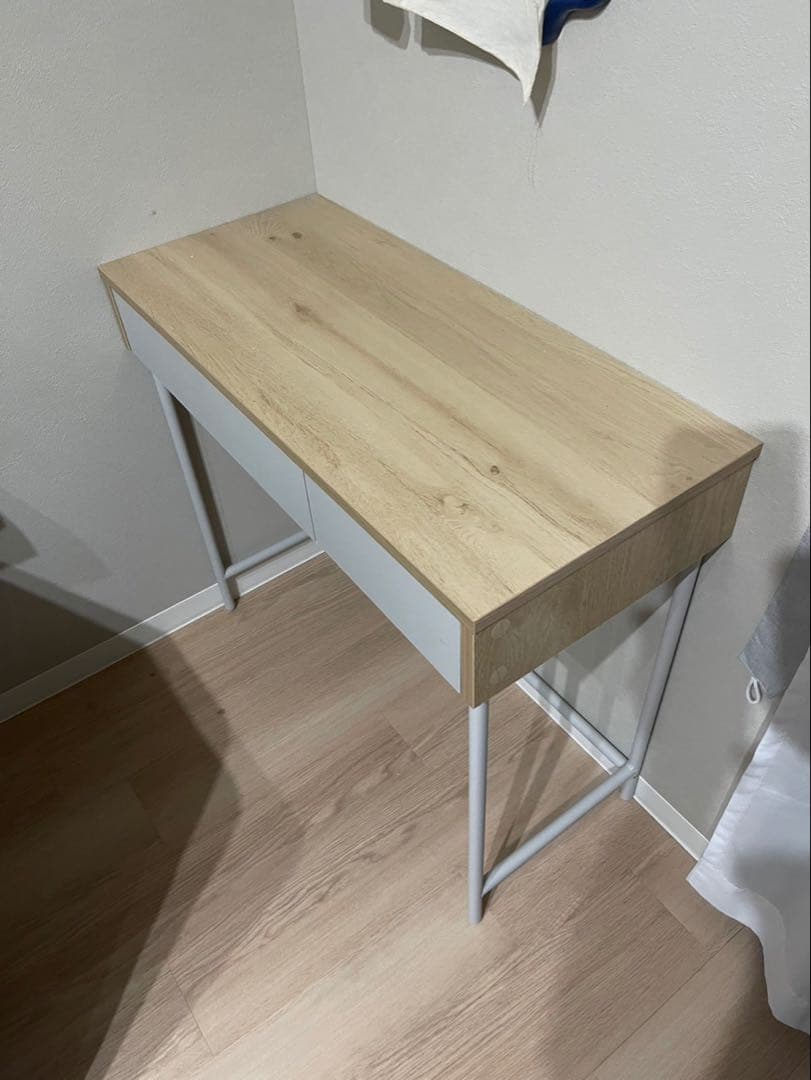 シンプルデザインデスク ナチュラルウッド