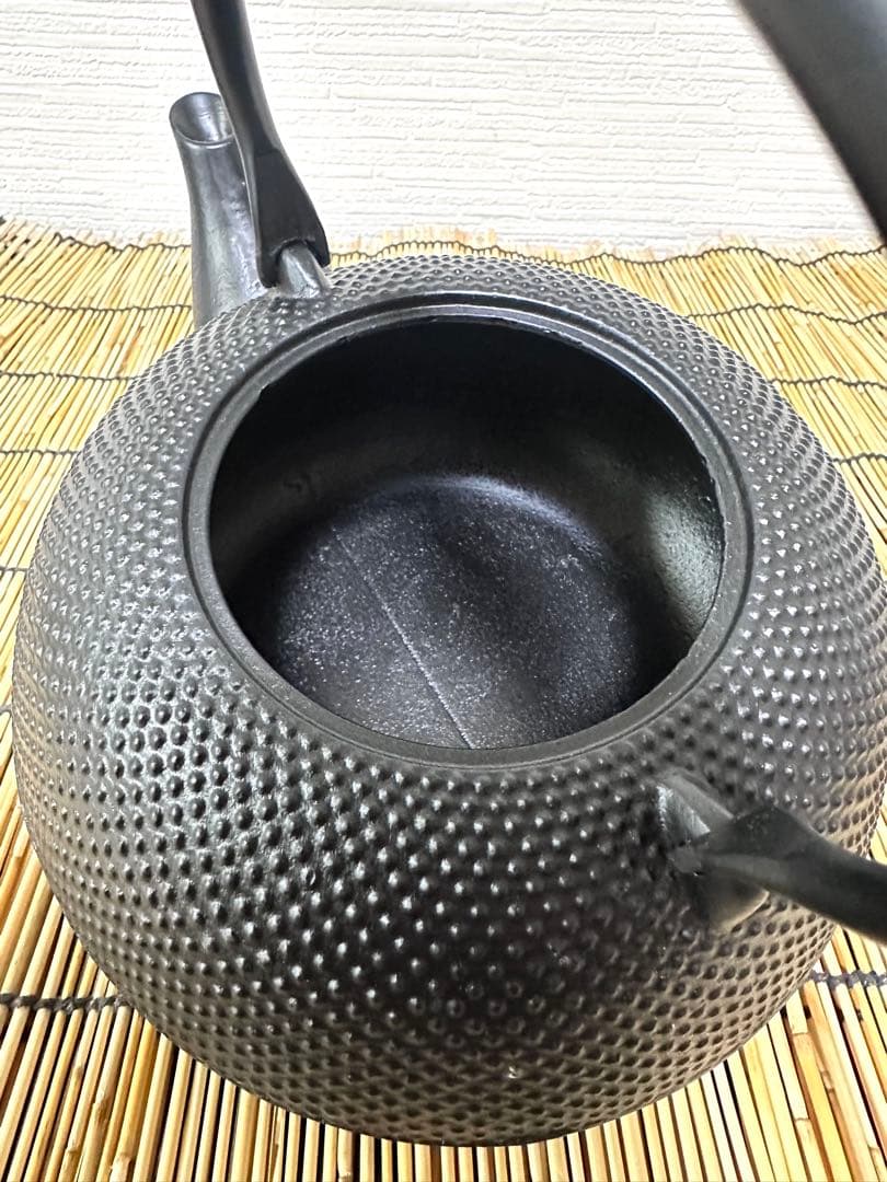 未使用品、供箱、栞付　南部文秀堂造　１５型 ＩＨ機器対応モデル　南部鉄瓶