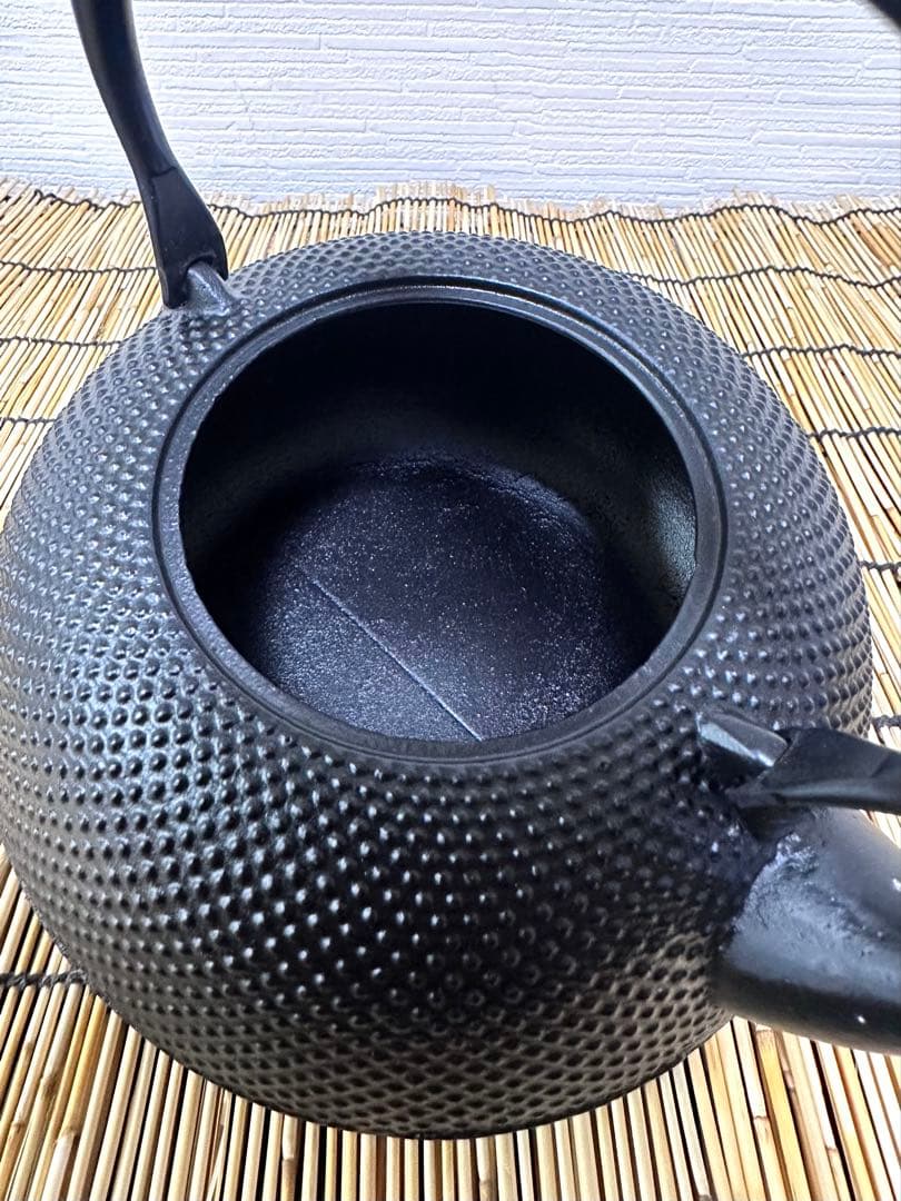 未使用品、供箱、栞付　南部文秀堂造　１５型 ＩＨ機器対応モデル　南部鉄瓶