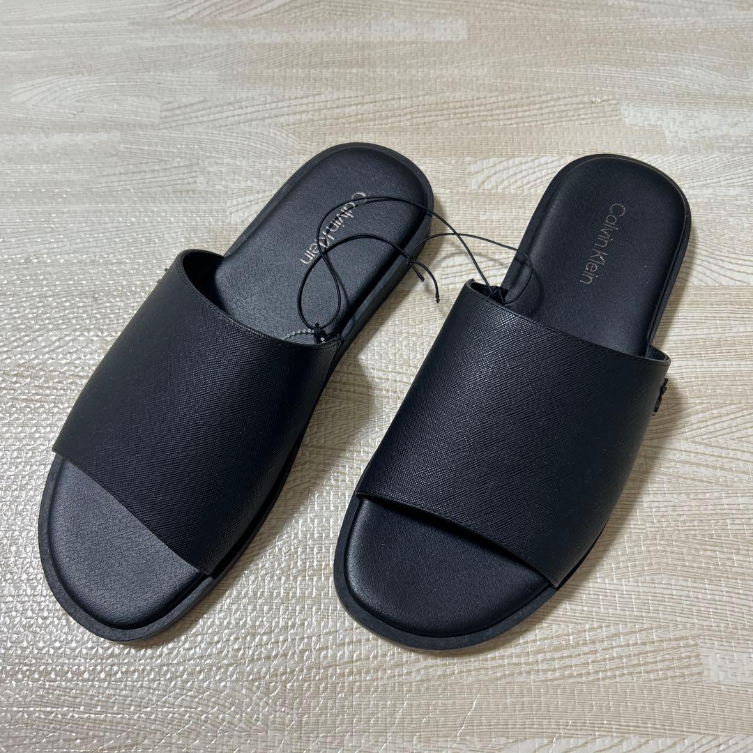 （海外限定・国内未入荷）カルバンクライン　サフィアーノレザーサンダル US8M