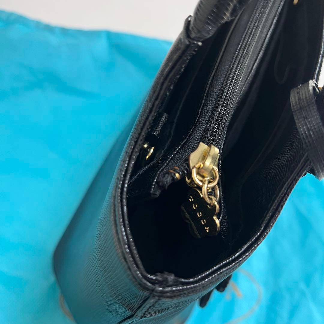 極美品◎TOCCA トッカ 2wayバッグ 黒 フラワーモチーフ　ショルダー