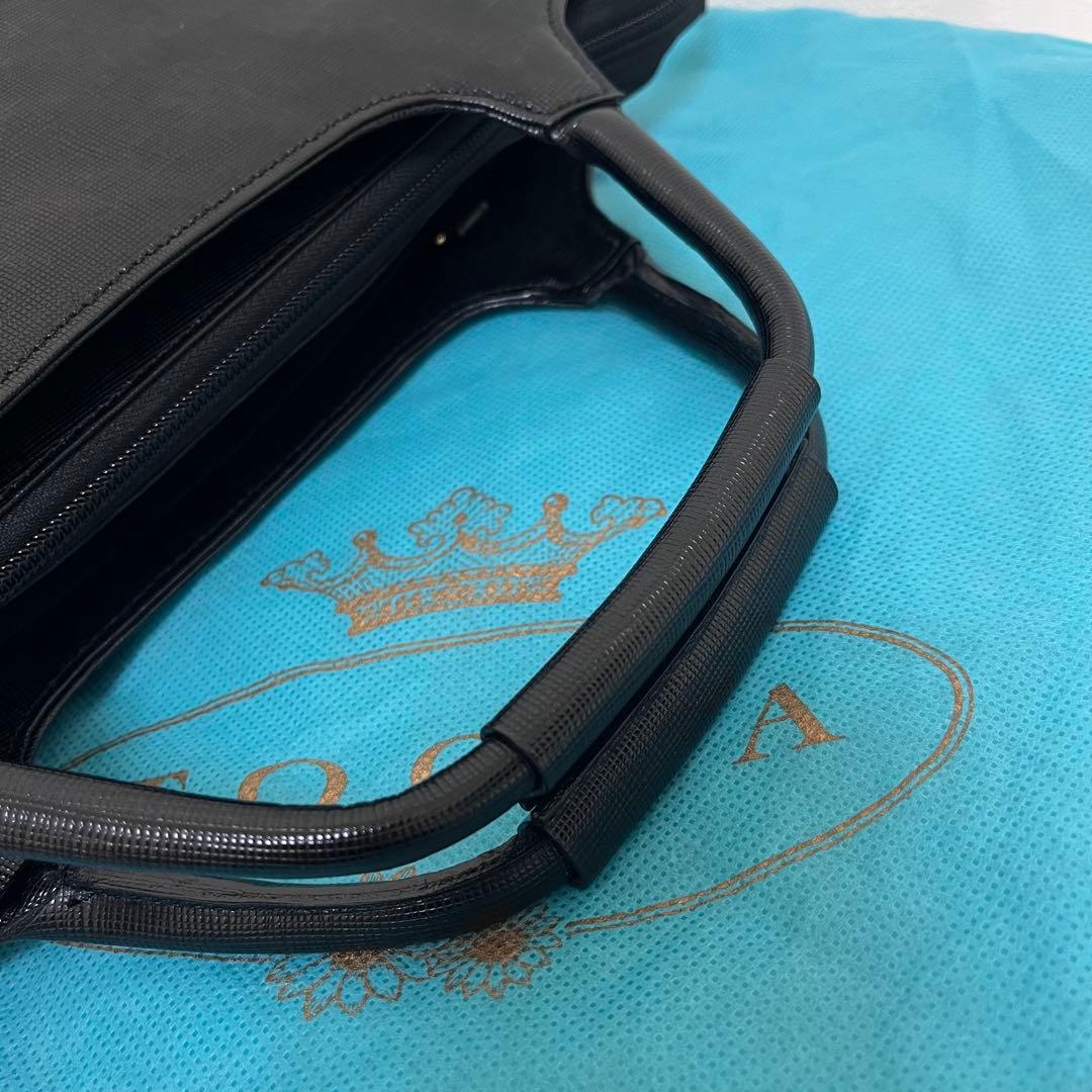 極美品◎TOCCA トッカ 2wayバッグ 黒 フラワーモチーフ　ショルダー