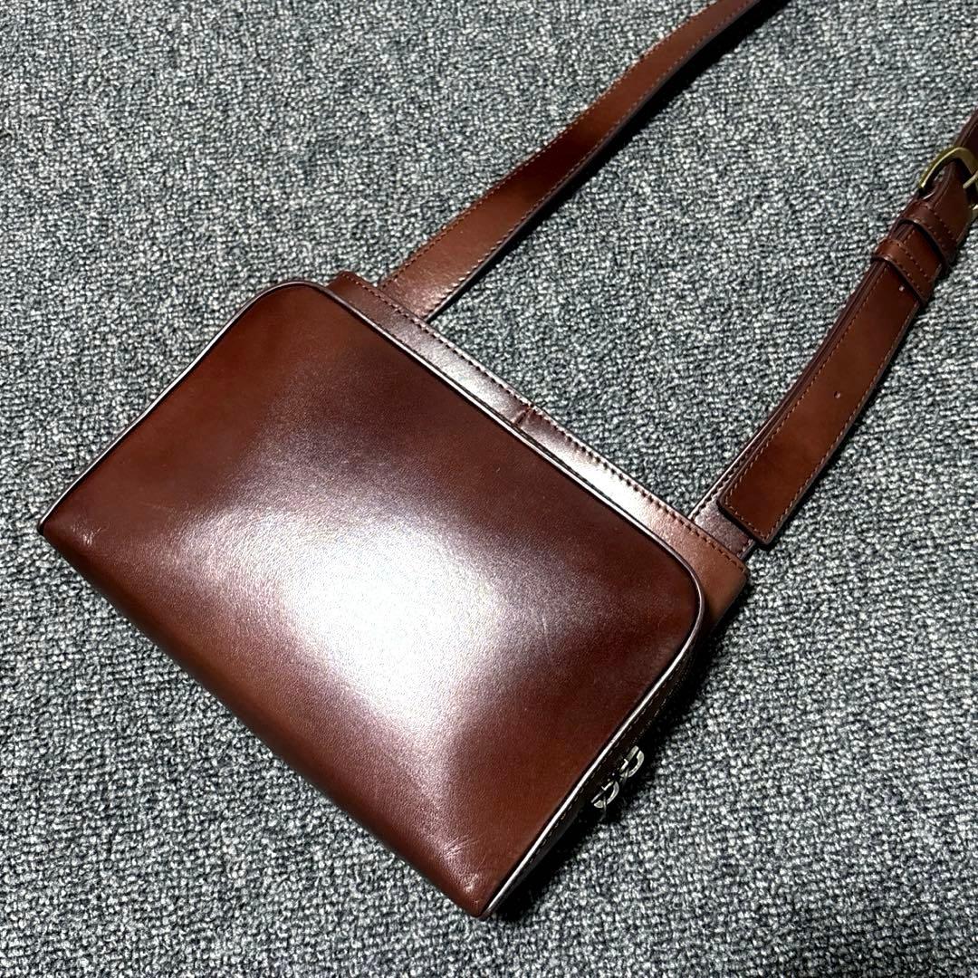 マザーハウス✳︎アンティークソラ✳︎ブラウン美品✳︎フリーポケット✳︎本革✳︎ポシェット