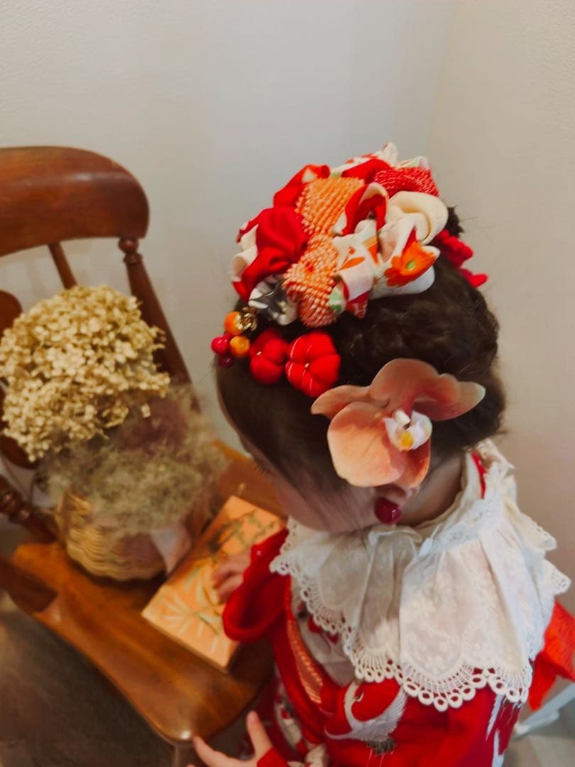 h*r様 七五三　七五三髪飾り　ヘッドドレス　着物髪飾り　リメイク髪飾り　029