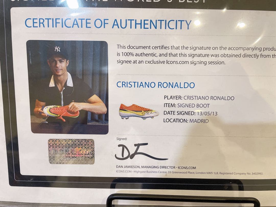 クリスティアーノ・ロナウド 直筆サイン cristiano ronaldo