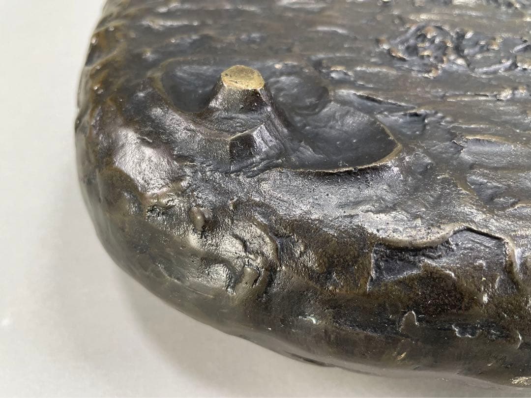 いけばな　池坊　古流　蠟型鋳造　般若純一郎造　鯉水盤　砂鉢　盆栽鉢　華道具 景色