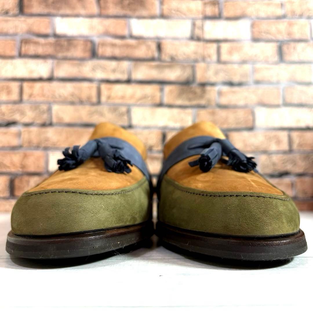 極美品■MORESCHI■タッセルローファー✨スエード マルチカラー セレモニー