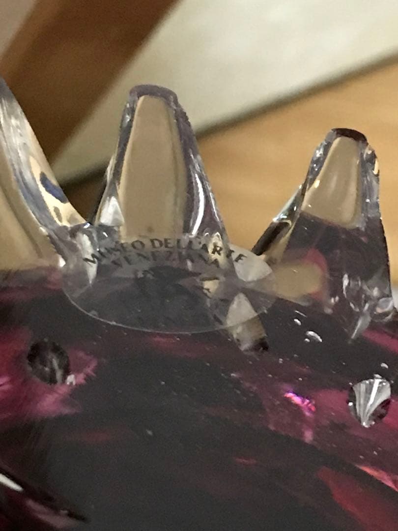 ベネチアンガラス　バード　鳥　アヒル？　オブジェ